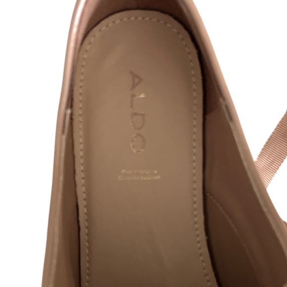 Aldo Camel Coloured Flats Elegant Patent Finish Size 7.5US - Picture 11 of 11